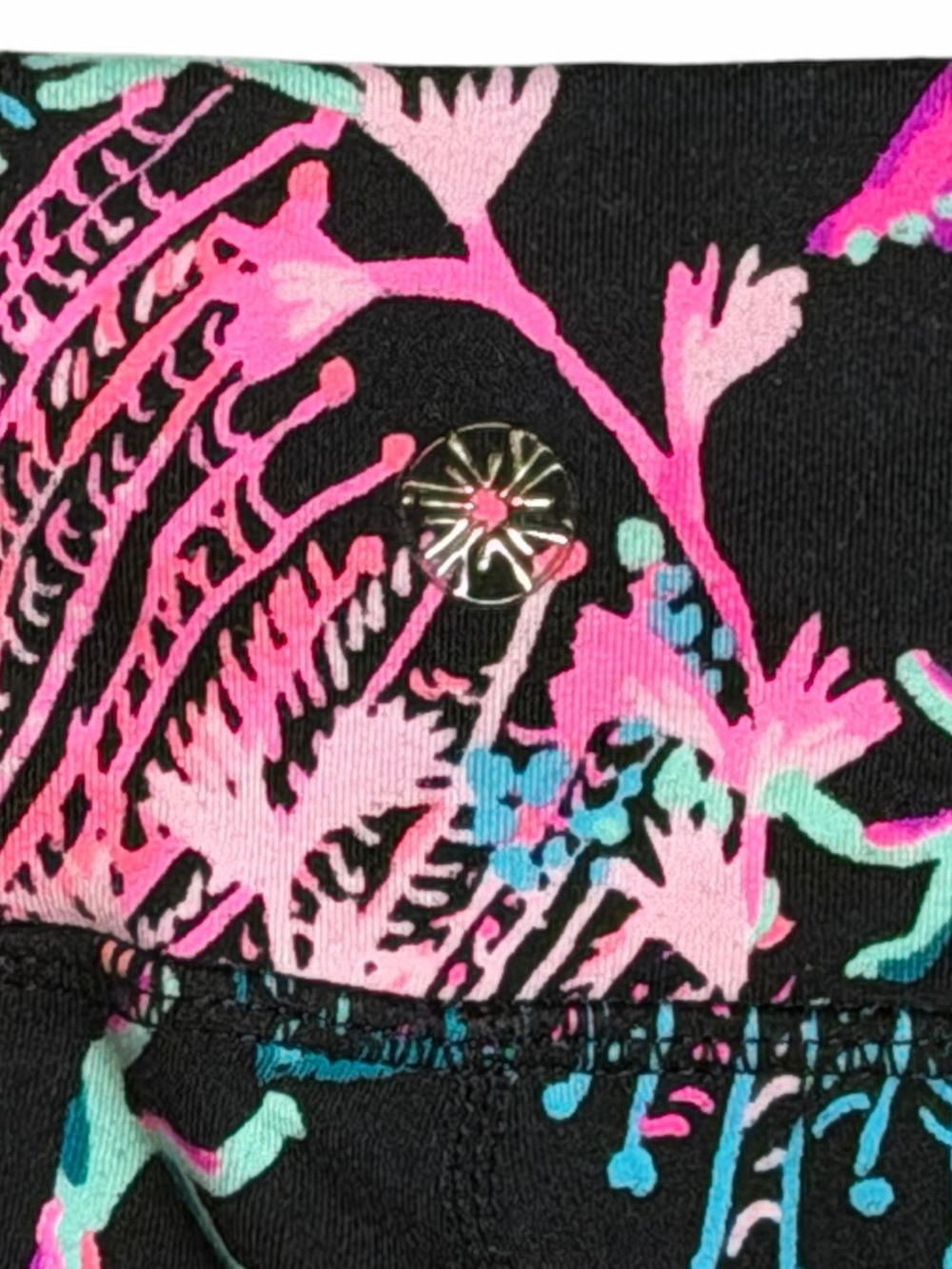LILLY PULITZER Weekender Mid Rise Midi Leggings TWILIGHT CORAL- Small - Picture 8 of 14